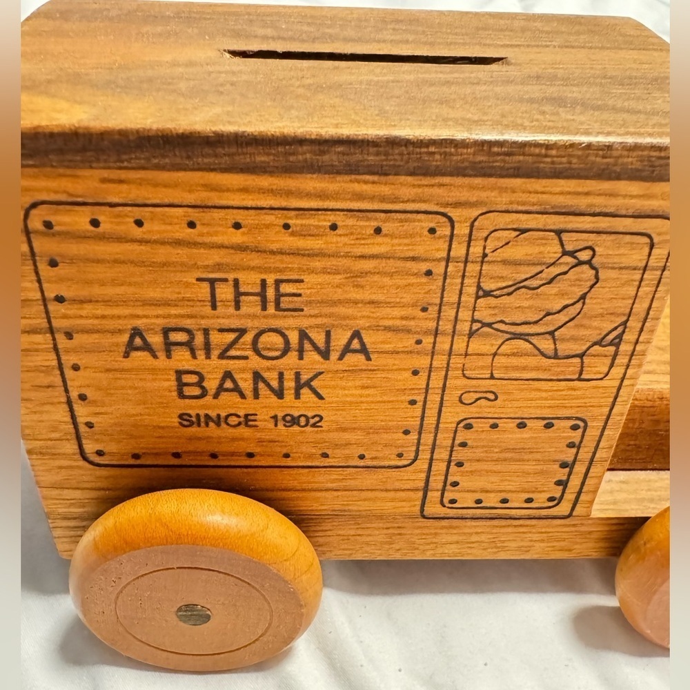 1979 The Arizona Bank Vintage Wooden Truck Toystalgia Inc Kids Decor Collectible - Picture 11 of 12